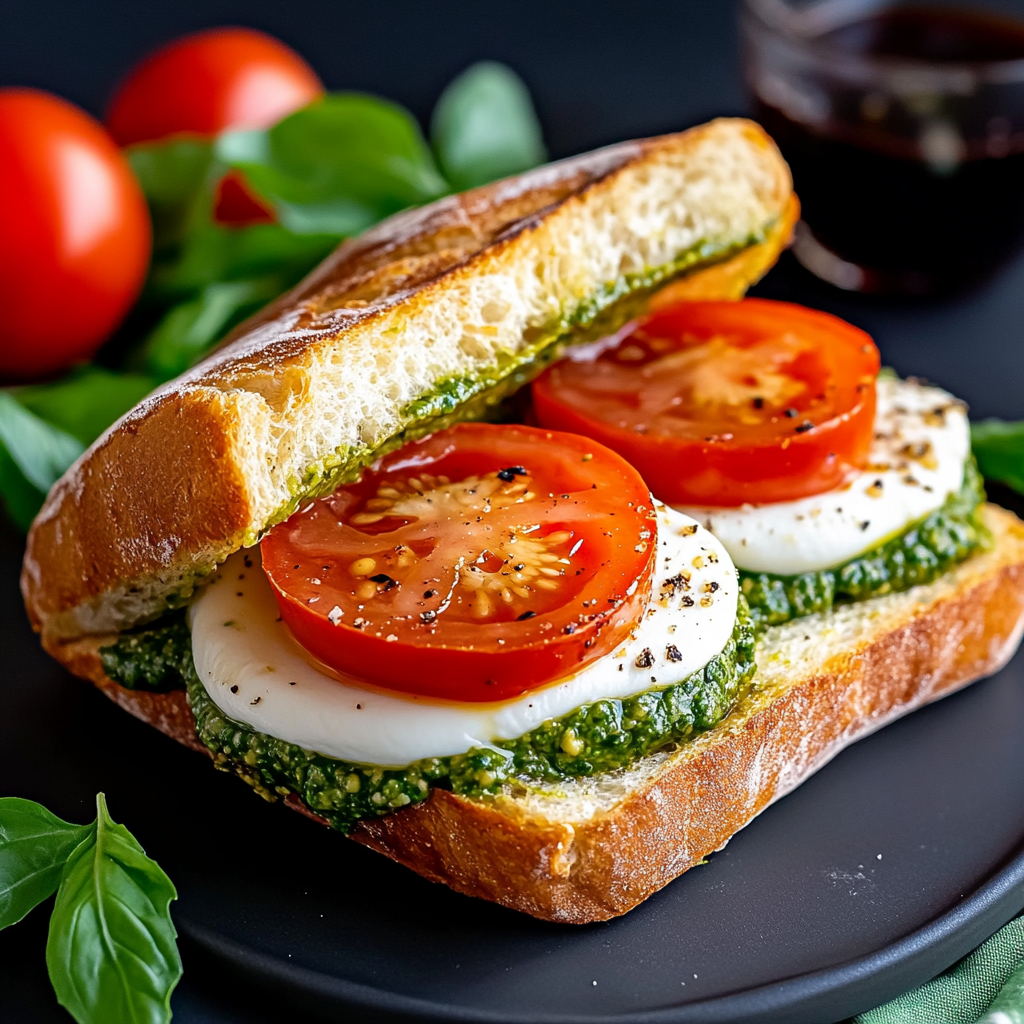 Caprese Sandwich with Pesto Aioli