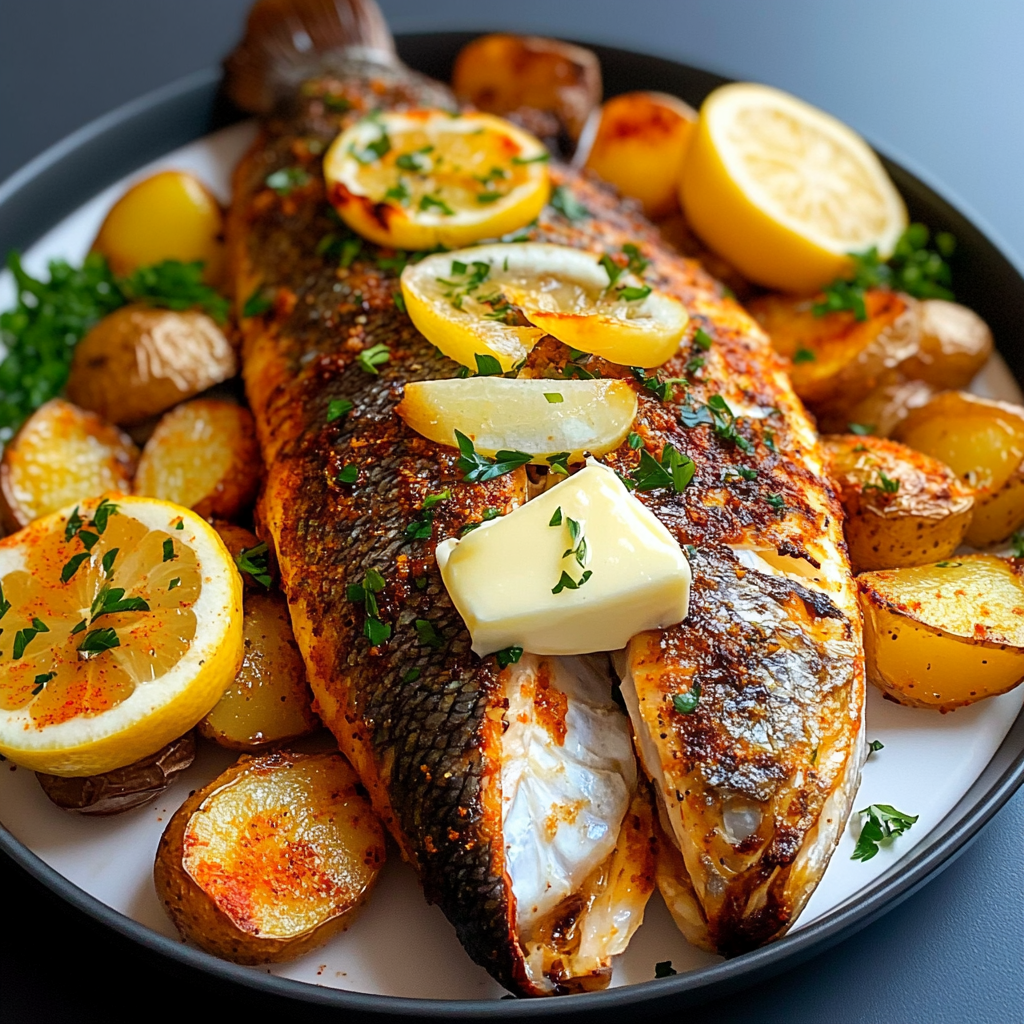 Oven-Baked Branzino