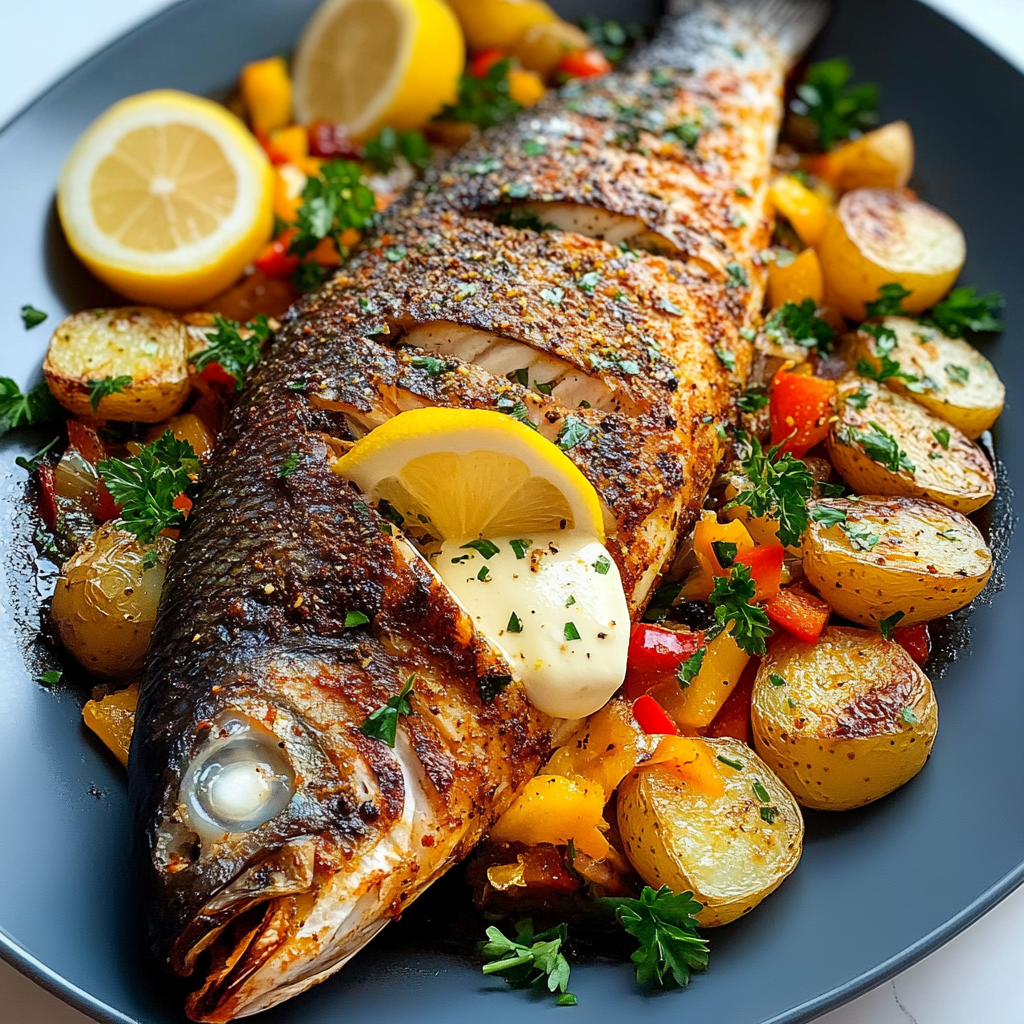 Oven-Baked Branzino